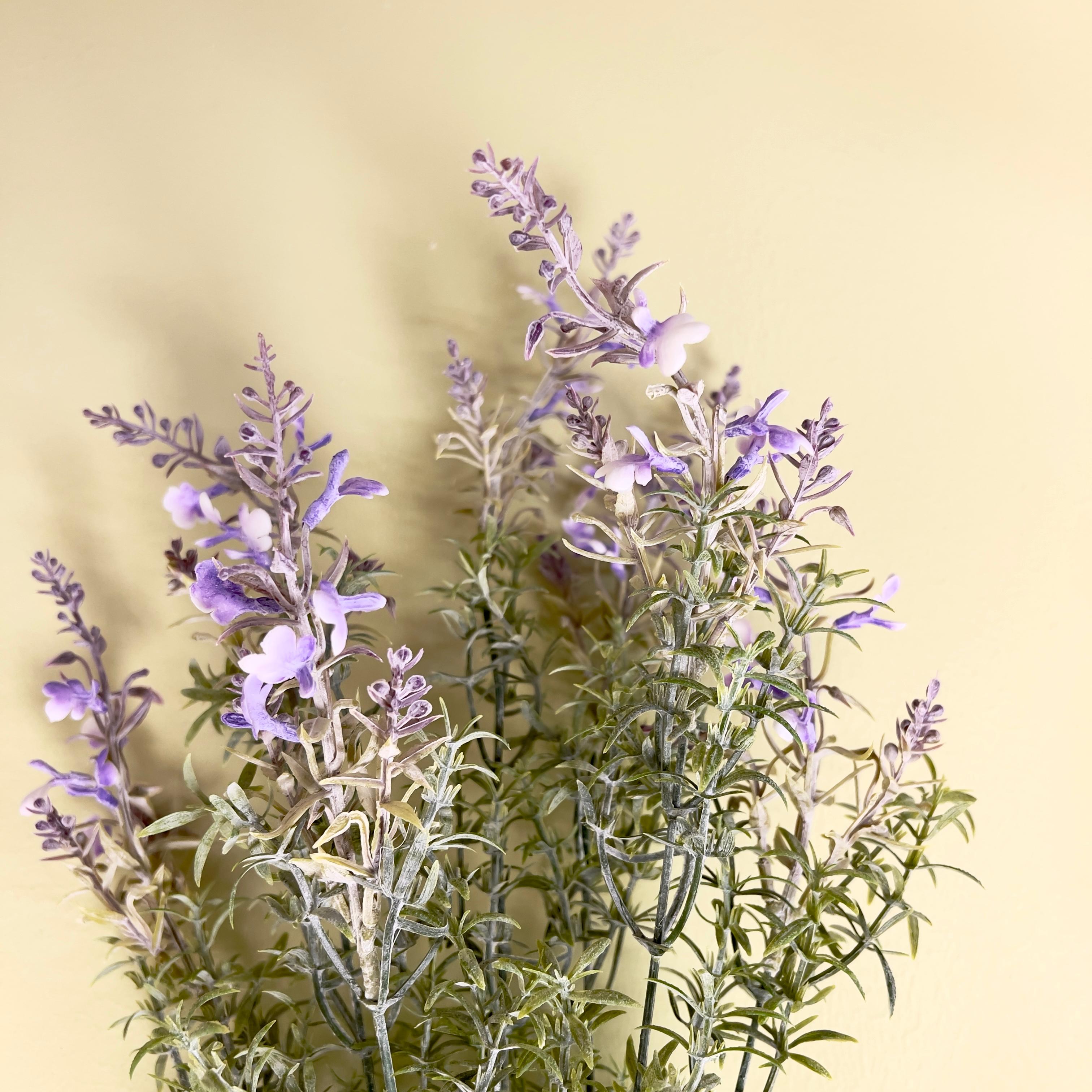 Lavanda Artificial Brillante Ramo